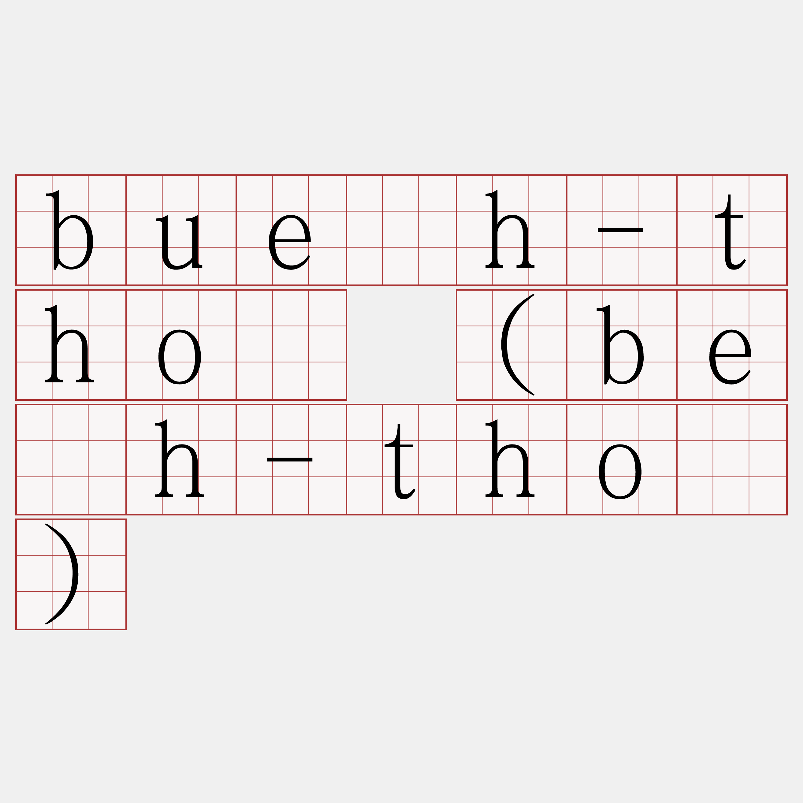 bue̍h-thò (be̍h-thò)